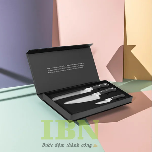 Mẫu hộp giấy đựng dao nắp nam châm cao cấp