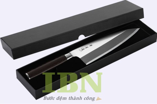 Mẫu hộp giấy đựng 1 con dao kiểu nắp âm dương