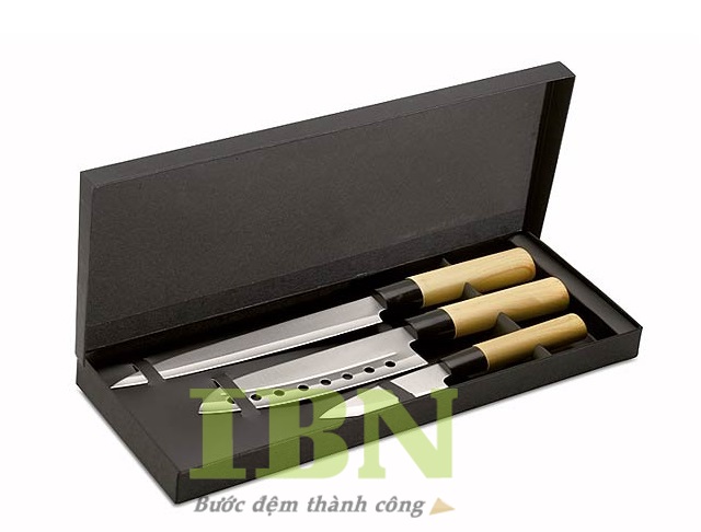 Mẫu hộp giấy đựng dao màu đen sang trọng