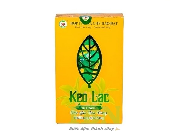 Mẫu hộp đựng kẹo lạc màu vàng bắt mắt