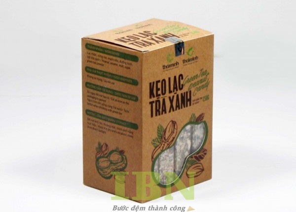 Mẫu hộp giấy đựng kẹo lạc bằng chất liệu kraft