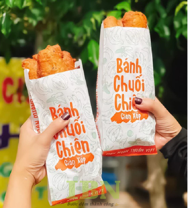 Mẫu túi đựng bánh chuối chiên đẹp, thấm hút dầu mỡ tốt