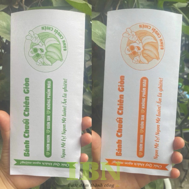 Mẫu túi đựng bánh chuối chiên không nắp