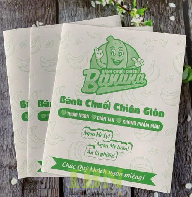 Mẫu túi đựng bánh chuối chiên đựng 2 bánh