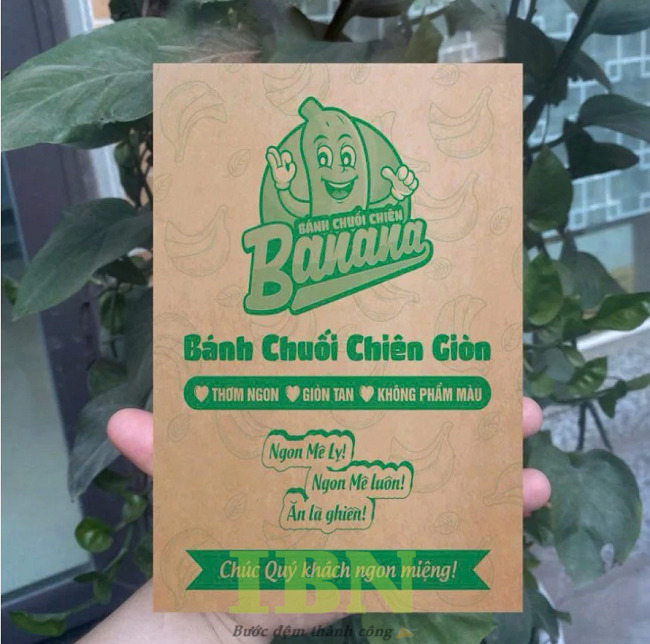 Mẫu túi đựng bánh chuối chiên bằng giấy kraft