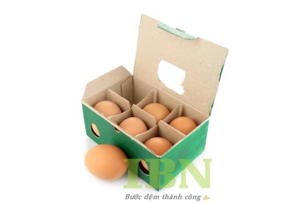 Mẫu hộp carton đựng trứng gà có cửa sổ