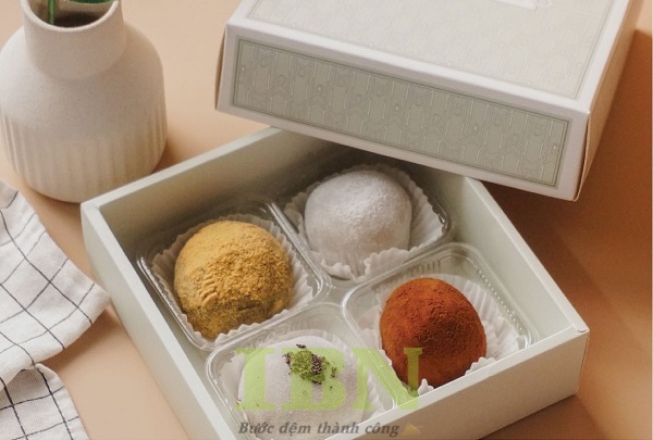 Mẫu hộp đựng bánh mochi cao cấp nắp âm dương