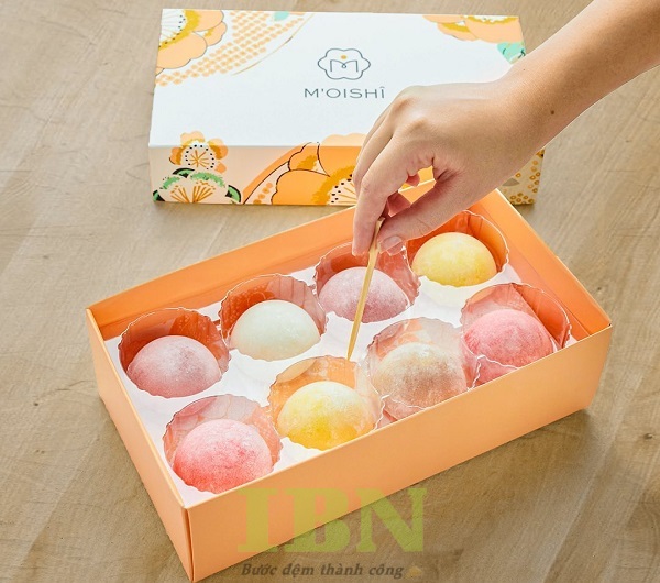 Mẫu hộp đựng bánh mochi đẹp, thiết kế sang trọng