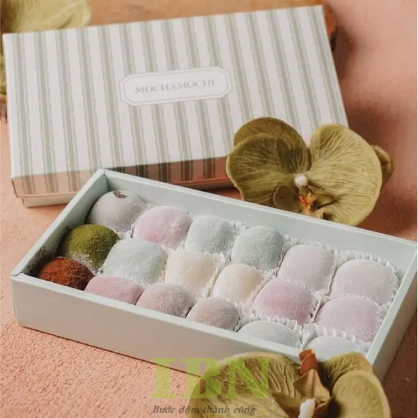 Mẫu hộp giấy đựng bánh mochi đẹp, cao cấp