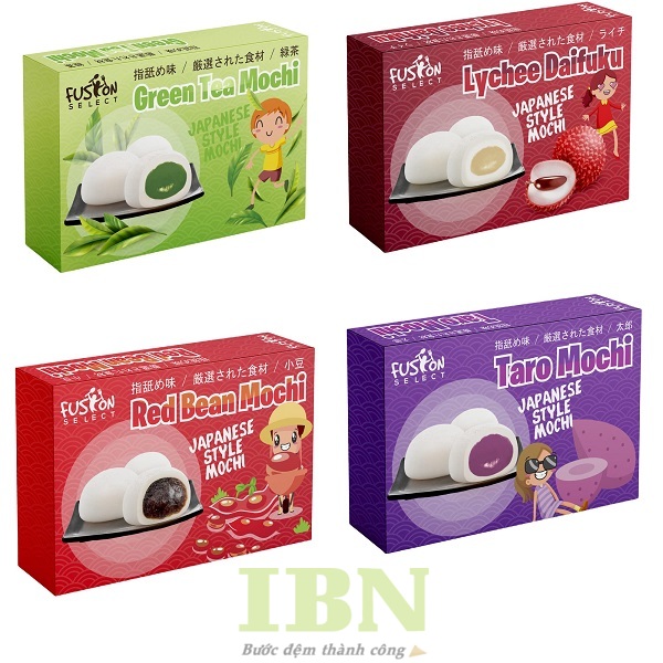 Mẫu hộp giấy đựng bánh mochi sản xuất công nghiệp, số lượng lớn