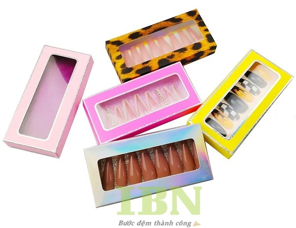 Mẫu hộp đựng bộ nail box dáng nắp trượt