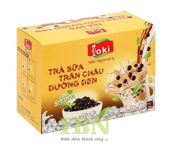 Mẫu hộp giấy đựng trà sữa trân châu đường đen