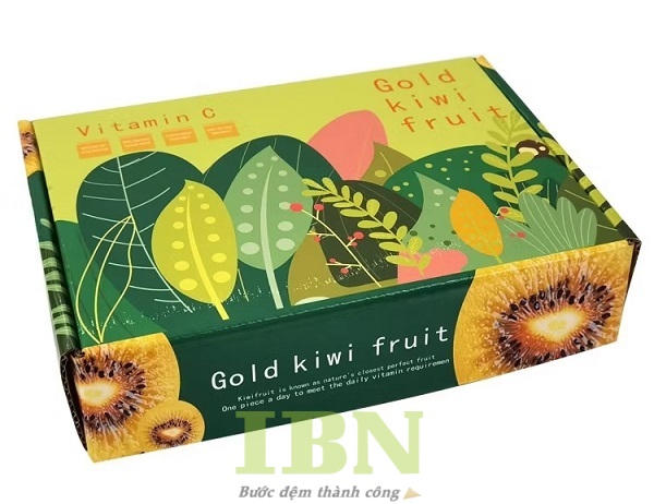 Mẫu hộp giấy đựng kiwi thiết kế đẹp, nhiều màu sắc