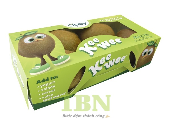 Mẫu hộp giấy đựng kiwi có cửa sổ