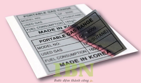 Mẫu tem bạc, decal xi bạc, bạc nhũ hình chữ nhật