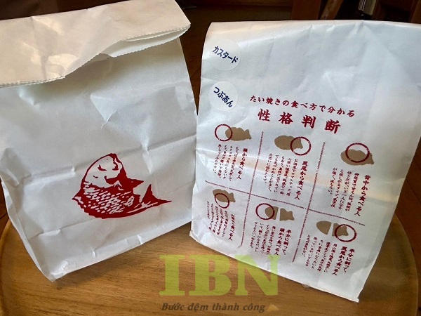 Mẫu túi đựng bánh cá xếp hông