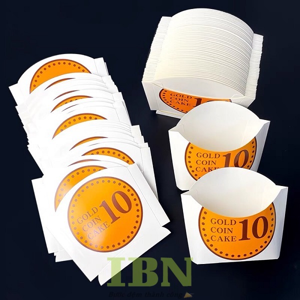 Mẫu túi giấy đựng bánh đồng xu chất lượng, thiết kế bắt mắt