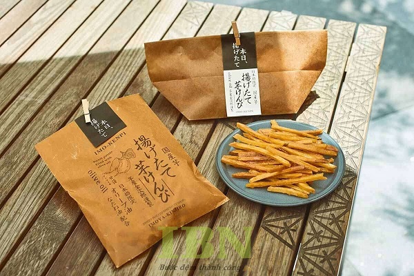 Mẫu túi đựng khoai lang lắc có in logo thương hiệu