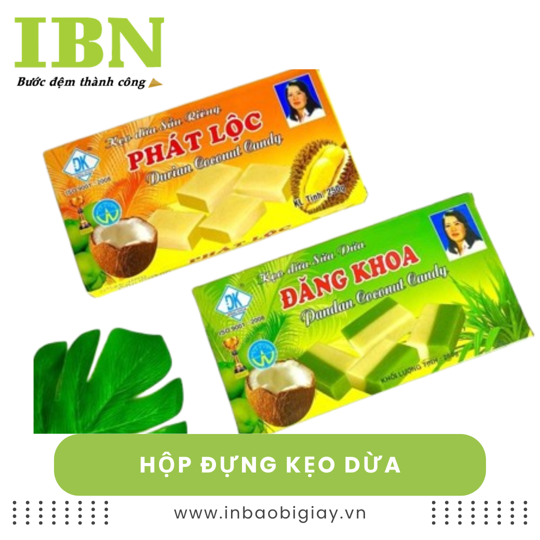 Hộp Đựng Kẹo Dừa 22 hộp đựng kẹo dừa
