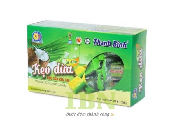Mẫu hộp đựng kẹo dừa có cửa sổ