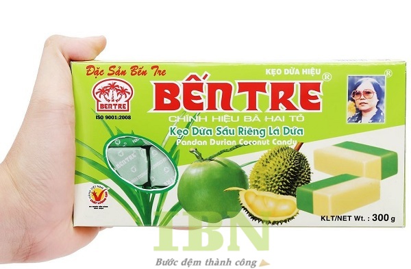 Mẫu hộp giấy đựng kẹo dừa Bến Tre