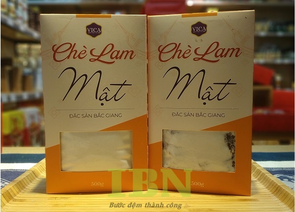 Mẫu hộp giấy đựng bánh chè lam mật