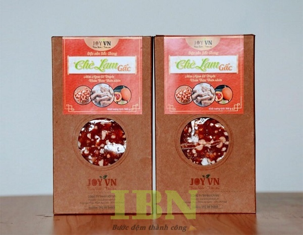 Mẫu hộp đựng bánh chè lam bằng giấy kraft