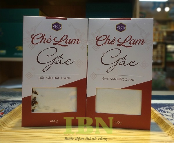 Mẫu hộp giấy bánh chè lam gấc