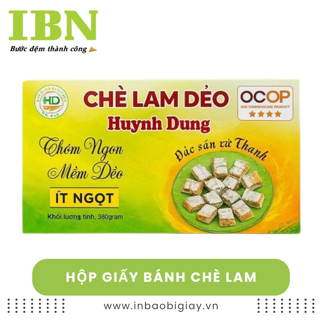 Hộp Giấy Bánh Chè Lam 18 Hộp Giấy Bánh Chè Lam