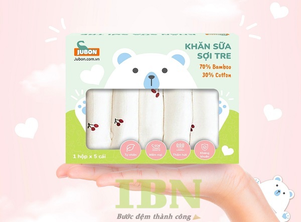 Mẫu hộp giấy đựng khăn sữa đáng yêu