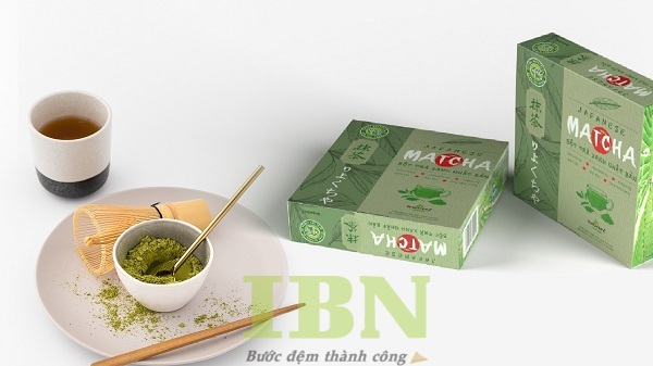Mẫu hộp đựng bột trà xanh đẹp bằng giấy mềm