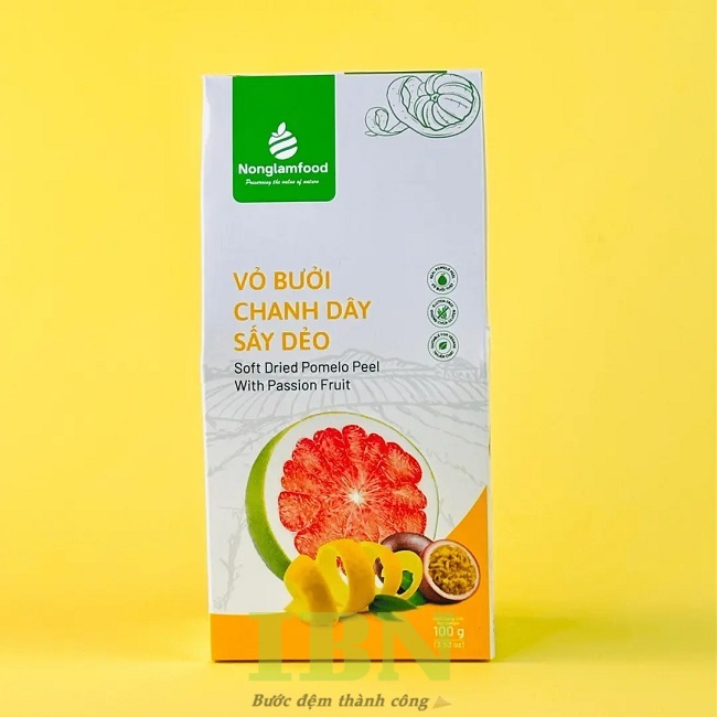 Mẫu hộp giấy đựng vỏ bưởi sấy đẹp, thiết kế theo yêu cầu