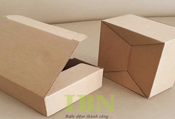 Mẫu hộp giấy kraft xếp đáy