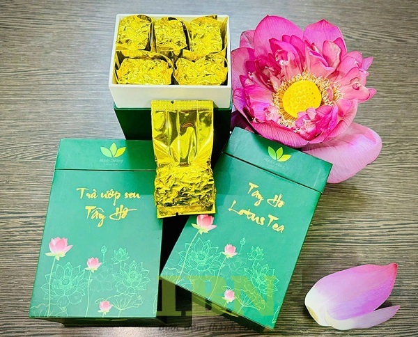 Mẫu hộp đựng trà sen dáng nắp rời