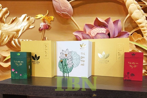 Mẫu hộp đựng trà sen thiết kế sang trọng, chất lượng