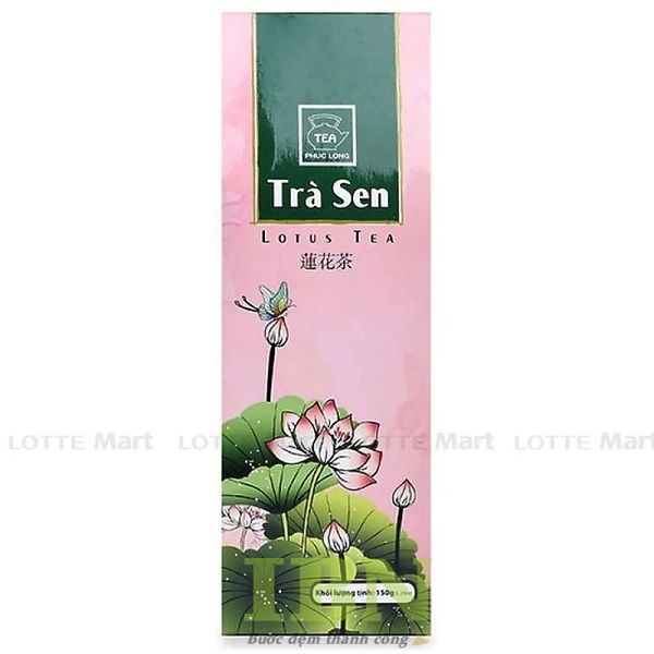 Mẫu hộp đựng trà sen kiểu nắp gập dán keo