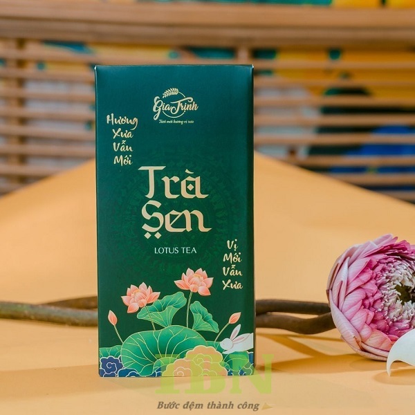 Mẫu hộp giấy đựng trà sen thiết kế sang trọng, bắt mắt