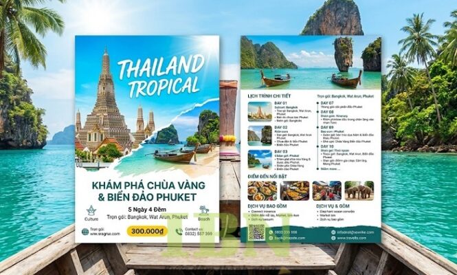 100+ Mẫu Tờ Rơi Du Lịch Việt Nam, Nước Ngoài 2026