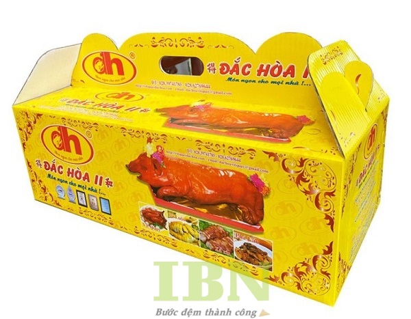 In hộp đựng heo quay chất lượng, đảm bảo an toàn vệ sinh thực phẩm tại In Bảo Ngọc