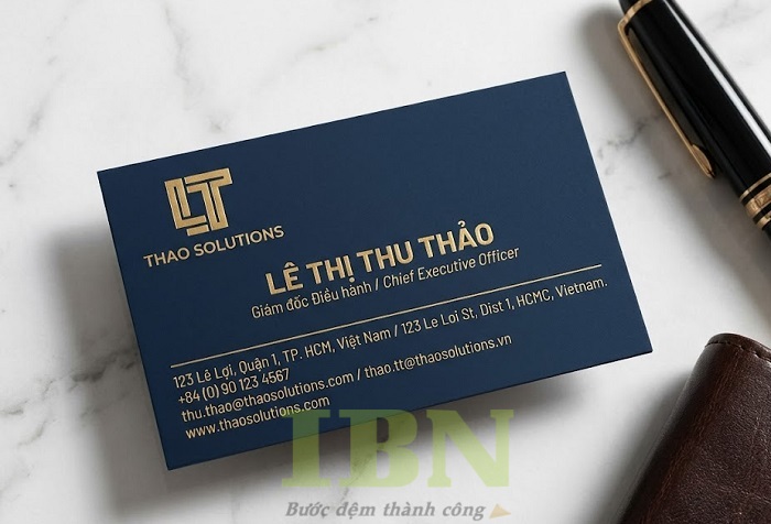 Mẫu name card song ngữ sang trọng, cao cấp