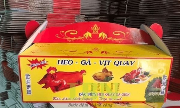 Mẫu hộp giấy đựng heo thiết kế theo yêu cầu
