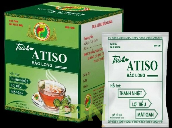 Mẫu hộp giấy đựng trà atiso túi lọc kiểu hộp đứng