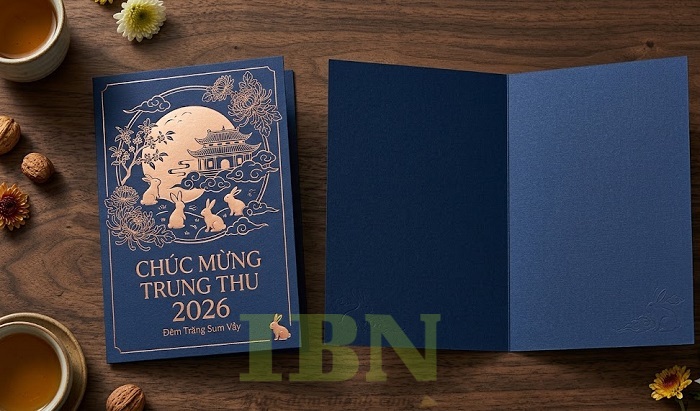 Mẫu thiệp chúc mừng trung thu 2026 sang trọng