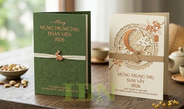 Mẫu thiệp trung thu thiết kế độc đáo, ấn tượng