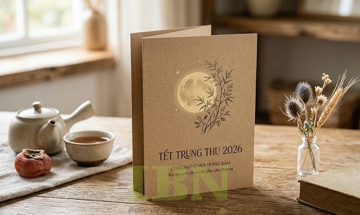 Mẫu thiệp chúc mừng Tết Trung thu 2026 kiểu gập 3