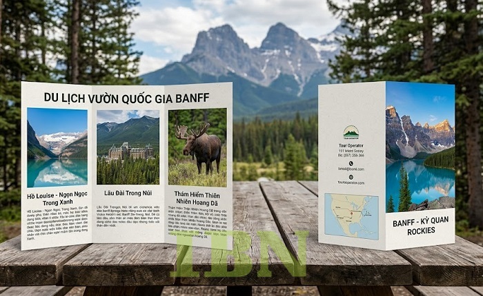 Mẫu tờ rơi du lịch vuờn quốc gia Banff