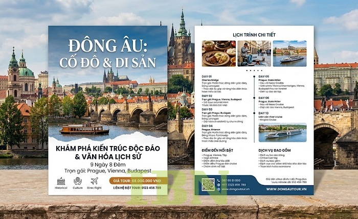 Mẫu tờ rơi du lịch nước ngoài - các nước Đông Âu