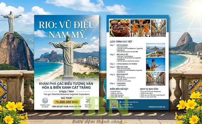 Mẫu tờ rơi du lịch RIO - Brazil