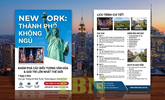 Mẫu tờ rơi du lịch NEWYORK