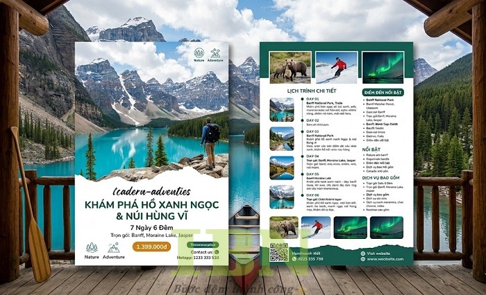 Mẫu tờ rơi quảng cáo tour du lịch nước ngoài